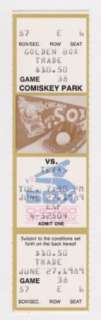 1989 Chicago White Sox Full Unused Ticket  