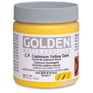  Golden Heavy Body Matte Artist Acrylics   C.P. Cadmium 