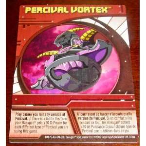  BAKUGAN LOOSE PERCIVAL VORTEX CARD 1/3sa Toys & Games