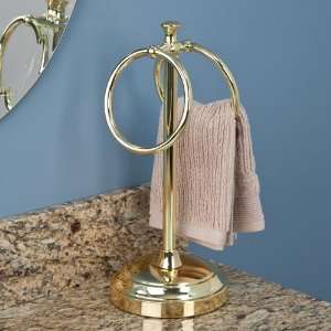  Clarksdale Countertop Towel Ring   Polished Brass