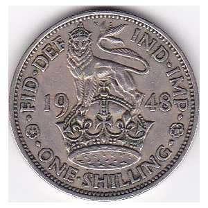 1948 Great Britain One Shilling Coin   King George VI with the English 