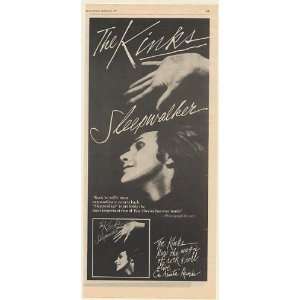 1977 The Kinks Sleepwalker Arista Records Print Ad (Music Memorabilia 