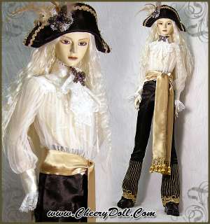 European Dress for Dollshe  Hound(Black gold) [CHEERYDOLL BJD 