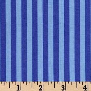  44 Wide Michael Miller Clown Stripe Periwinkle Fabric By 