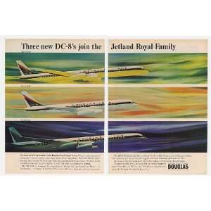 1965 Douglas DC 8 61 DC 8 62 DC 8 63 Royal Jets 2 Page Print Ad (23909 