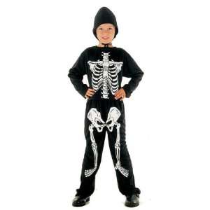  Skeleton Childs Halloween Fancy Dress Costume L 146cms 