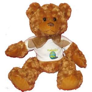   Rock My World Plush Teddy Bear with WHITE T Shirt Toys & Games