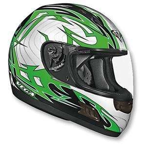  Vega Altura Stryker Helmet   Large/Green Automotive