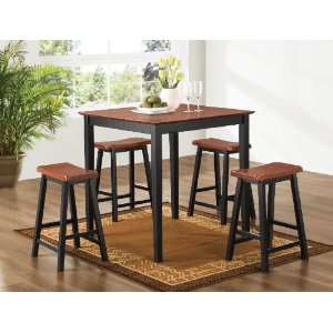 Coaster 5 Piece Yates Counter Height Pub Table Set in 