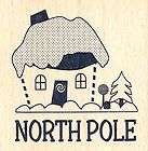 NORTH POLE MAILBOX FULL OF LETTERS CHRISTMAS rubber sta