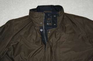 CLAIBORNE Outerwear Microfiber Large Coat Mens Brown Winter Parka 