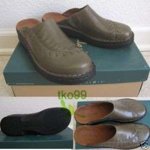 NEW Clarks Womens Jaclyn Clog Mule Slides Shoe 7 GREEN  
