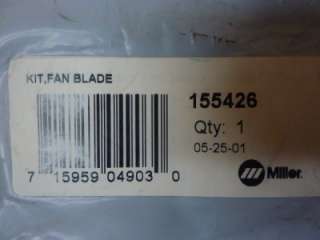 NEW Miller Electric Fan Blade Kit 155426 Black #30707  