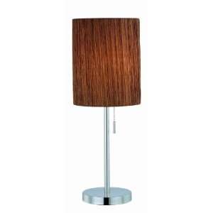 Lite Source LS 21558C/COFF Livlig Table Lamp, Chrome with Coffee 