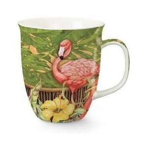    Tropical Pink Flamingo Mingo Coffee Latte Mug Cup