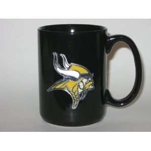  MINNESOTA VIKINGS 15 oz. Ceramic COFFEE MUG with Pewter 