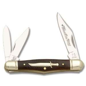 Rough Rider Knives 958 Bowie Series   Whittler Pocket Knife with Brown 