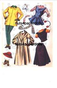 VINTAGE ROSEMARY CLOONEY PAPER Dolls REPRO FREE S&H W/2  
