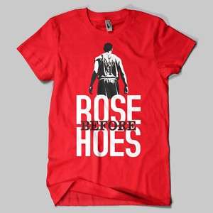 DROSE BEFORE HOES Derrick Rose Chicago Bulls T Shirt  