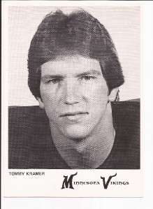 TOMMY KRAMER VIKINGS 1978 Country Kitchen MINT  