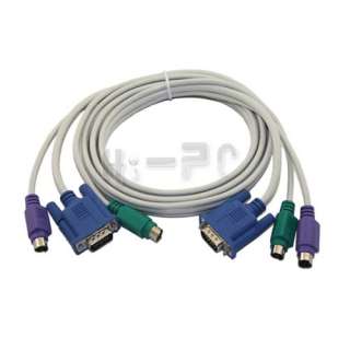 KVM VGA Male 2 Male PS/2 Mouse Keyboard Connect Cable  