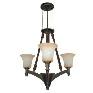  Products Inc 60/2445 Viceroy ES   3 Light Chandelier w/ Burnt Sienna 