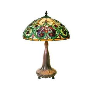  24 Tiffany Style Jeweled Edition Table Lamp Bronze Finish 