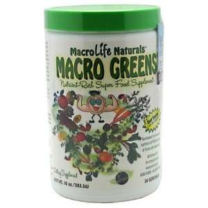 Macro Greens Nutrient Rich Super Food Supplement, 30 Servings, 10 oz 