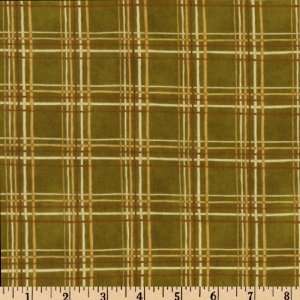   Homecoming Plaid Green Fabric By The Yard Arts, Crafts & Sewing