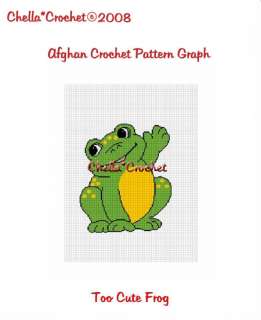 Say Hello to Baby Frog Afghan Crochet Pattern Graph  