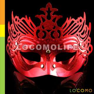 Venetian Mardi Gras Masquerade Mask Party Halloween RED  