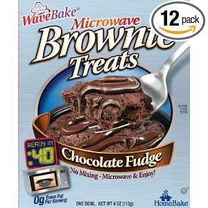 Wavebake Chocolate Fudge Brownie Treats, Microwave Cooking, 4 Ounce 