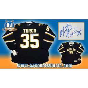  Marty Turco Autographed Uniform   RBK Edge   Autographed 