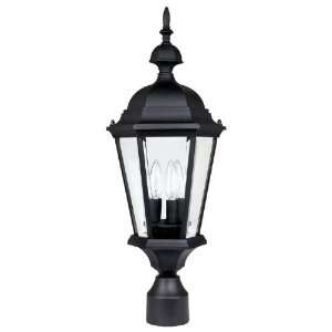  Capital 9725BK Carriage House Three Lamp Outdoor Post 