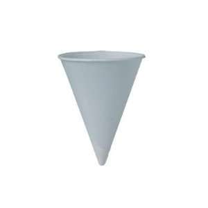   200/Bag Bare Treated Paper Cone Water Cups in White