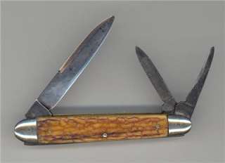   Koesters Sons Norvell Shapleigh Hdwe 3 Blade Bone Handle Pocket Knife