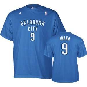  Serge Ibaka adidas Blue Name and Number Oklahoma City Thunder 
