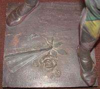   Pair Bronze Comedia Dell Arte Statues Circa 1890 Harlequin & Columbine