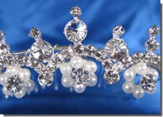   Crystal Tiara Flower Girl Pageant Homecoming Prom Comb 23714  