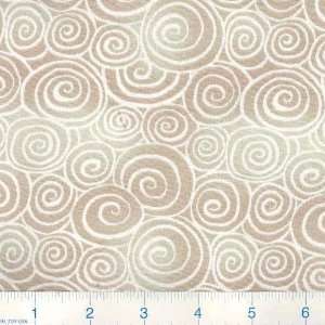  45 Wide Tiffany Spirals Kahki/Celedon Fabric By The Yard 