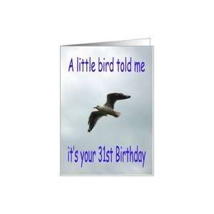  Happy 31st Birthday Flying Seagull bird Card Toys & Games