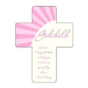  Pink Godchild Wall Cross 