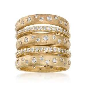  Set of Five CZ Eternity Bands In Vermeil Jewelry