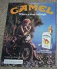 1981 ad Camel cigarette cigarettes guy canoe smoking  
