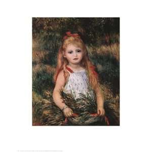  Girl with a Sheaf of Corn by Pierre Auguste Renoir 16x20 