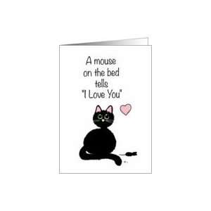  A Mouse on the Bed Tells I Love You Card Health 