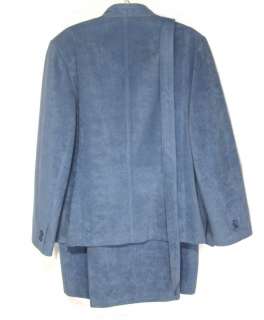  Womens Blazer Suit Blue Suede Skin Gear II Blue Medium w 