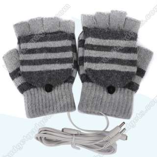 New Removable USB Powered PC Winter Hands Warmer Gloves  