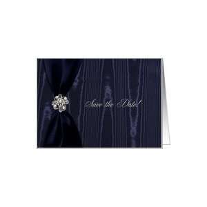  Wedding Save the Date, Blue Ribbon Look with Jewel on 