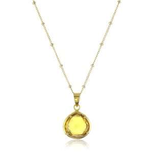 Coralia Leets Jewelry Design Riviera Teardrop Framed Yellow Quartz 